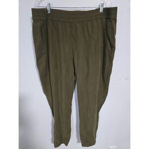 NWT Old Navy Women's Khaki Green Relaxed Fit High Rise Pull-On Jogger Pant Sz XL